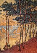 Paul Signac Sail boat and pine oil painting reproduction
